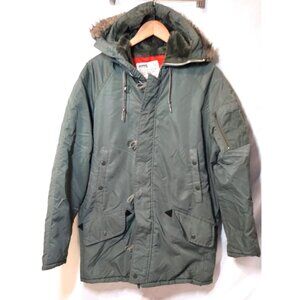 Vintage Montgomery Ward Quality Outerwear Snorkel Parka Jacket Green Sz Small